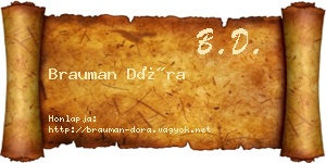 Brauman Dóra névjegykártya